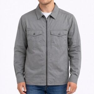 Michael Kors Men's Grey Stretch Zip Front Jacket